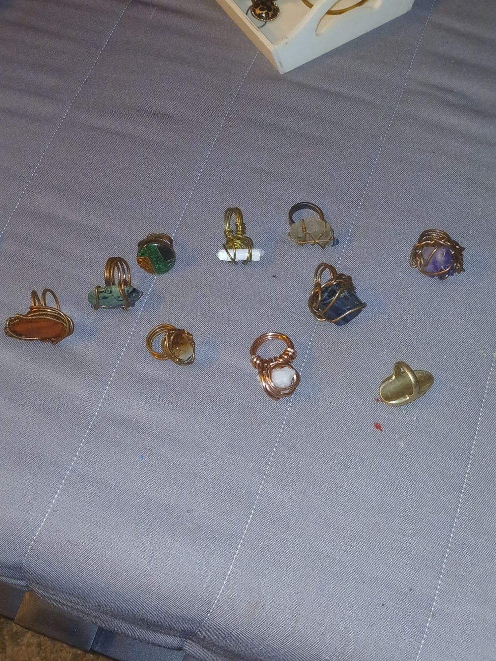 Handcrafted Wire-Wrapped Gemstone Ring in Mixed Colors